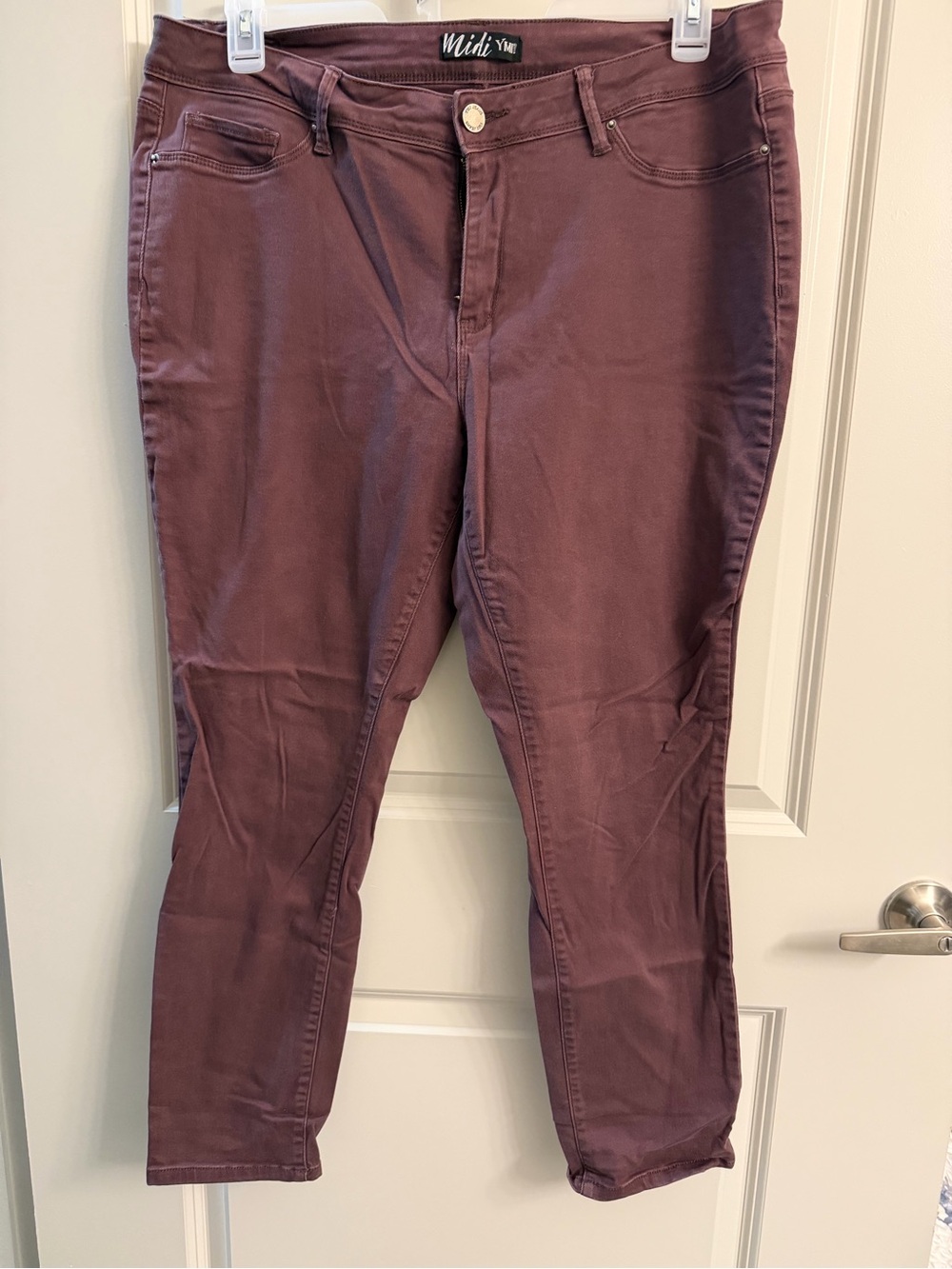 Midi Plum Skinny Jeans for Women